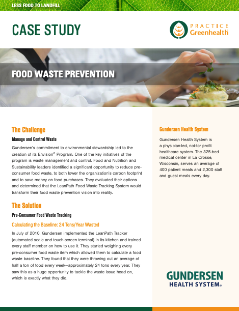 Gunderson food waste case study