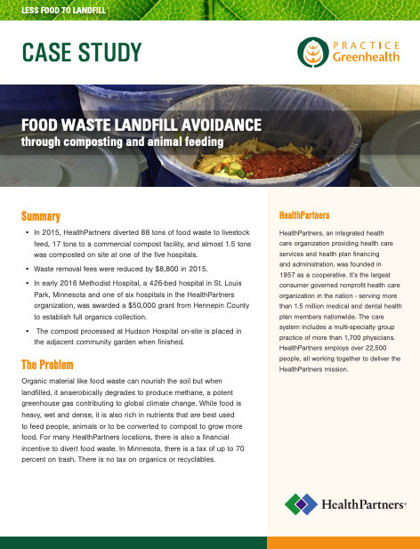 HealthPartners food waste case study 