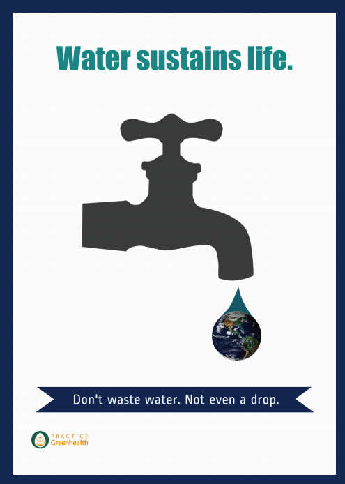 Less water: Water sustains life