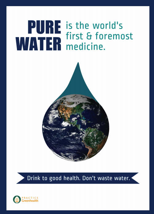 Less water poster: Pure water
